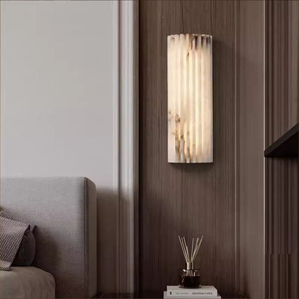 Elegant Alabaster Wall Light | Unique Natural Veining with Ambient Glow for Inviting Spaces 5