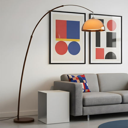 Elegant Arc Floor Lamp | Modern Design with Warm Dome Shade for Cozy Ambiance 1