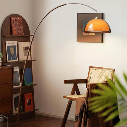 Elegant Arc Floor Lamp | Modern Design with Warm Dome Shade for Cozy Ambiance 4