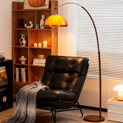 Elegant Arc Floor Lamp | Modern Design with Warm Dome Shade for Cozy Ambiance 7
