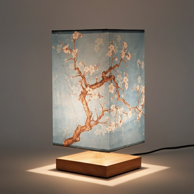 Elegant Bamboo Table Lamp | Japanese-Scandinavian Design with Dimmable LED | Versatile Lighting for Serenity in Bedrooms & Living Rooms 1