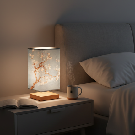 Elegant Bamboo Table Lamp | Japanese-Scandinavian Design with Dimmable LED | Versatile Lighting for Serenity in Bedrooms & Living Rooms 6