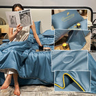 Elegant Bedding Set | Cooling Silk Summer Quilt with Soft Filling | Lightweight Comfort for Restful Sleep 0