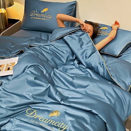 Elegant Bedding Set | Cooling Silk Summer Quilt with Soft Filling | Lightweight Comfort for Restful Sleep 2