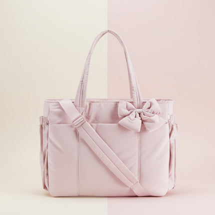 Elegant Bow Nylon Tote Bag | Lightweight & Spacious Design for Work and Travel 3