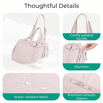 Elegant Bow Nylon Tote Bag | Lightweight & Spacious Design for Work and Travel 7