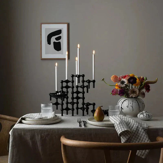 Elegant Candle Holder | Contemporary Metal Design with Durable Finish | Stylish Centerpiece for Home Decor 1