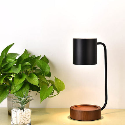 Elegant Candle Warmer Lamp with Dimmable Feature & Wooden Base | Minimalist Design for Relaxing Ambiance 2