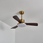 Diameter: 36″ x H 15.7″ / Walnut Wood Color & Gold / Three-Color Changing Light