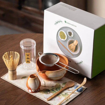 Elegant Ceramic Matcha Tea Set with Bamboo Whisk | Complete 4-Piece Kit for Authentic Ceremonies 1