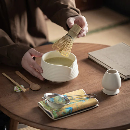 Elegant Ceramic Matcha Tea Set with Bamboo Whisk | Complete 4-Piece Kit for Authentic Ceremonies 4
