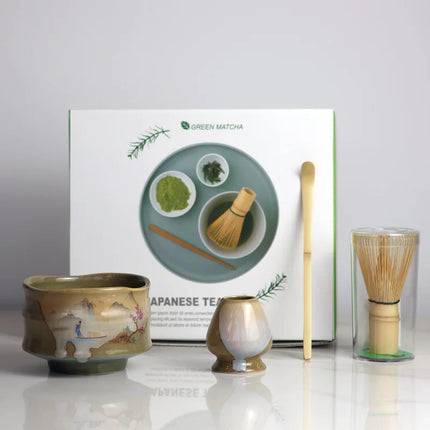 Elegant Ceramic Matcha Tea Set with Bamboo Whisk | Complete 4-Piece Kit for Authentic Ceremonies 8