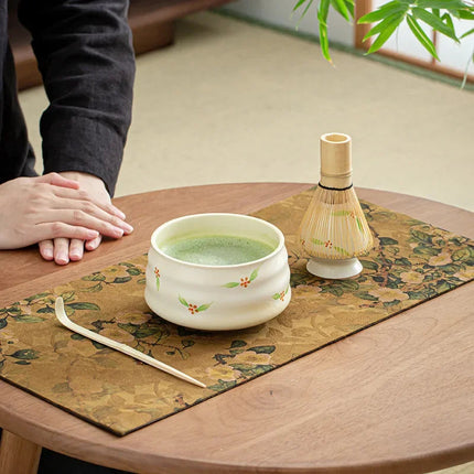 Elegant Ceramic Matcha Teaware Set with Cherry Blossom Design | Complete Brewing Kit for Authentic Japanese Tea Experience 2