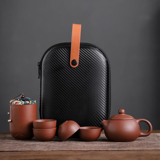 Elegant Ceramic Teapot Set with Minimalist Design | Complete Tea Experience for Home and Travel 1