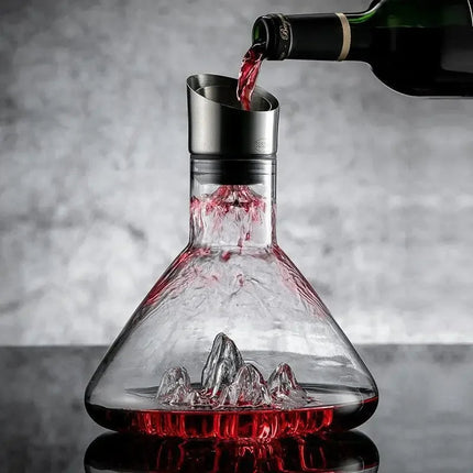 Elegant Collection | Crystal Wine Decanter with 12-Channel Aeration | 1500ml for Enhanced Flavor and Aroma 0