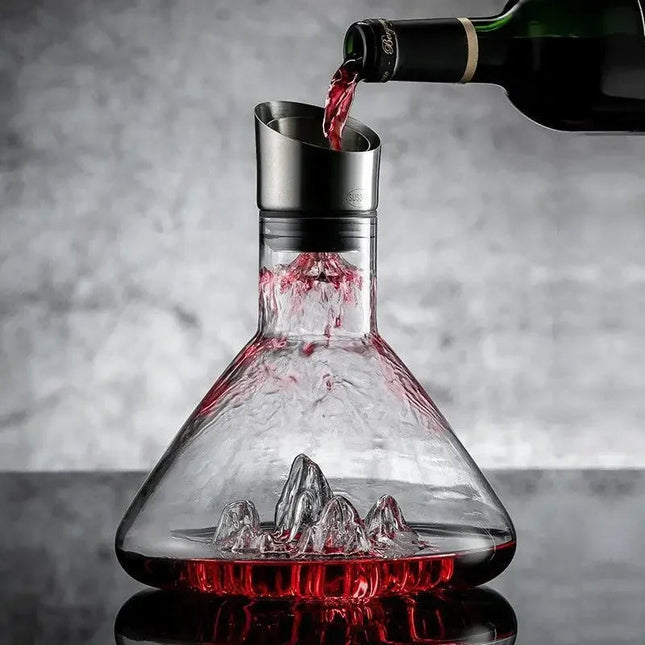 Elegant Collection | Crystal Wine Decanter with 12-Channel Aeration | 1500ml for Enhanced Flavor and Aroma 0