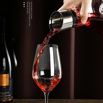 Elegant Collection | Crystal Wine Decanter with 12-Channel Aeration | 1500ml for Enhanced Flavor and Aroma 2