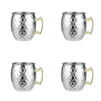 4 Pieces Diamond Silver