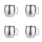 4 pieces hammered silver