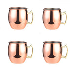 4 pieces smooth rose gold.