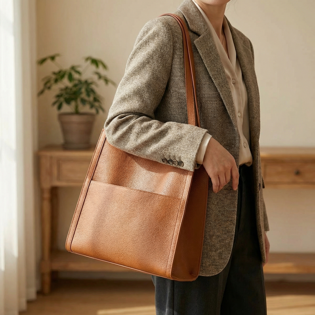 Elegant Collection | Shoulder Tote Bag with Structured Base | Spacious Design for Everyday Essentials 1