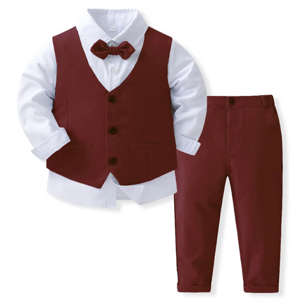 Elegant Cotton Outfit Set for Boys with Tailored Fit | Comfortable Formal Wear for Special Occasions 0