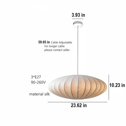 Elegant Crystal Pendant Lighting with Silk Shades | Luxurious Ambiance for Stylish Interiors 6