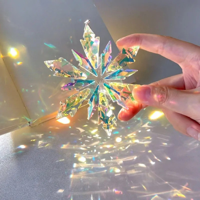 Elegant Crystal Snowflake Ornament | Hand-Cut K9 Design for Stunning Christmas Tree Decorations 0