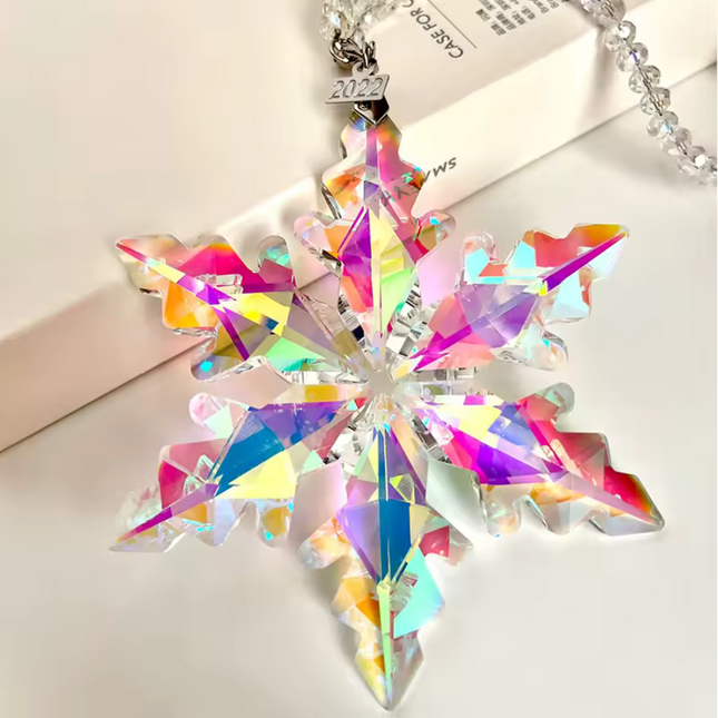 Elegant Crystal Snowflake Ornament | Hand-Cut K9 Design for Stunning Christmas Tree Decorations 1