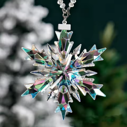 Elegant Crystal Snowflake Ornament | Hand-Cut K9 Design for Stunning Christmas Tree Decorations 4