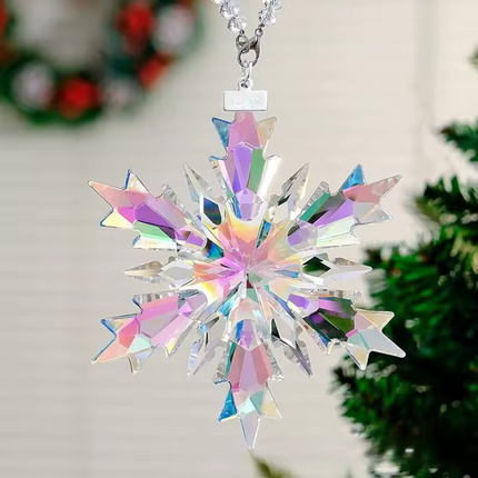 Elegant Crystal Snowflake Ornament | Hand-Cut K9 Design for Stunning Christmas Tree Decorations 5