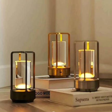 Elegant Crystal Table Lamp | Cordless Design with Touch Dimmer | Waterproof for Indoor & Outdoor Use 1