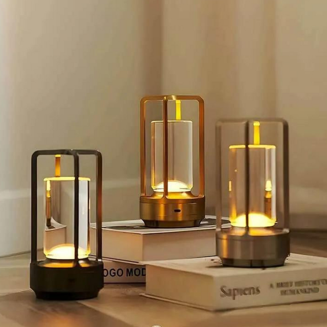 Elegant Crystal Table Lamp | Cordless Design with Touch Dimmer | Waterproof for Indoor & Outdoor Use 1