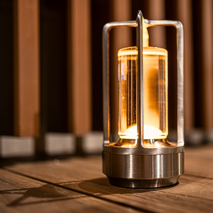Elegant Crystal Table Lamp | Cordless Design with Touch Dimmer | Waterproof for Indoor & Outdoor Use 9