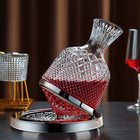 Elegant Crystal Wine Decanter | 360° Rotating Design for Enhanced Aeration 0