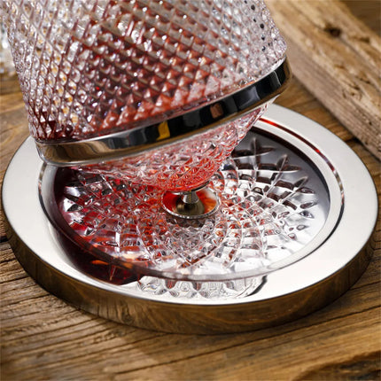 Elegant Crystal Wine Decanter | 360° Rotating Design for Enhanced Aeration 3