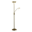 Elegant Dual Light Floor Lamp with Adjustable Reading Arm & Dimmable Features for Cozy Illumination 0