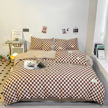 Elegant Duvet Cover Set | Checkered Pattern with Soft, Breathable Fabric for Year-Round Comfort 2