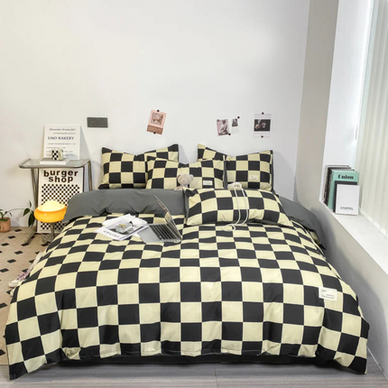 Elegant Duvet Cover Set | Checkered Pattern with Soft, Breathable Fabric for Year-Round Comfort 5