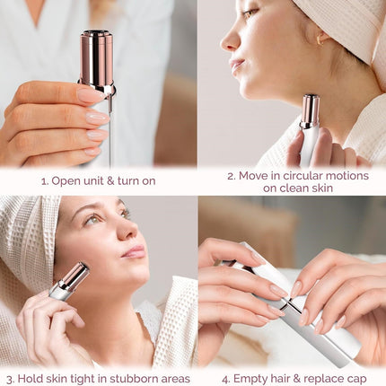 Elegant Facial Hair Removal Tool | Compact Electric Trimmer for Precision Touch-Ups 1