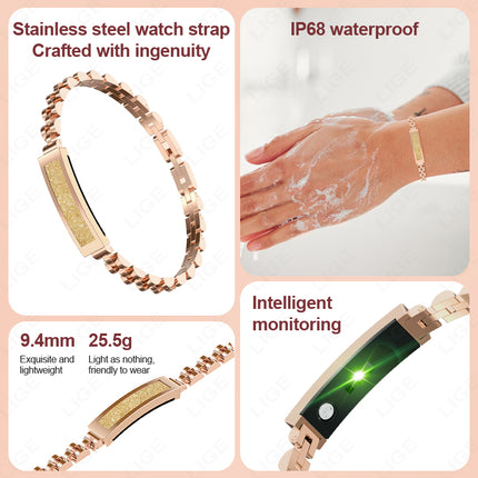 Elegant Fitness Tracker Bracelet with Bluetooth Alerts & 5-Day Battery Life | Stylish Design for Activity Monitoring