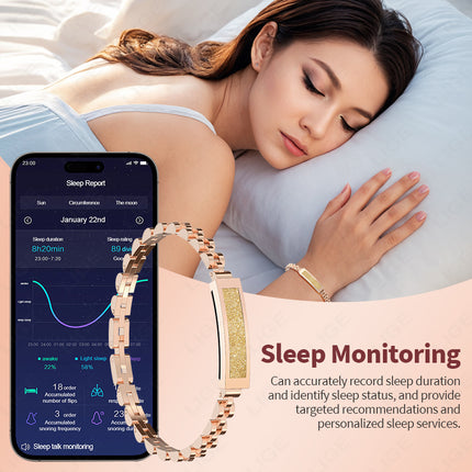 Elegant Fitness Tracker Bracelet with Bluetooth Alerts & 5-Day Battery Life | Stylish Design for Activity Monitoring