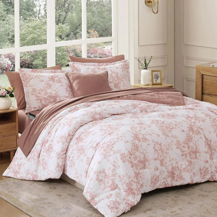 Elegant Floral Duvet Cover Set | Soft Microfiber with Hidden Zipper | Cozy Bedroom Aesthetic for Stylish Comfort 4