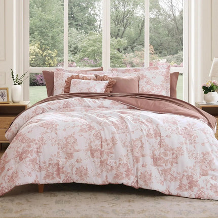 Elegant Floral Duvet Cover Set | Soft Microfiber with Hidden Zipper | Cozy Bedroom Aesthetic for Stylish Comfort 5