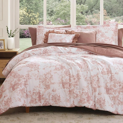 Elegant Floral Duvet Cover Set | Soft Microfiber with Hidden Zipper | Cozy Bedroom Aesthetic for Stylish Comfort 8