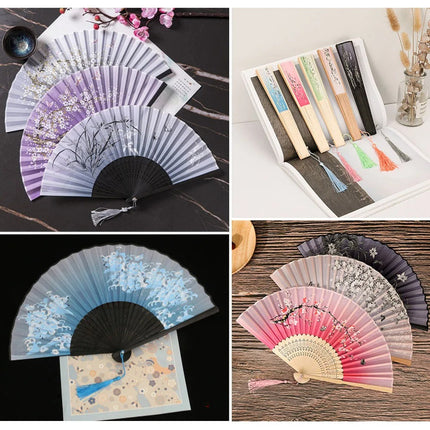 Elegant Floral Hand Fan | Traditional Japanese Style with Intricate Design | Perfect Accessory for Comfort and Style 1