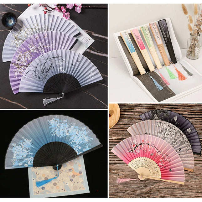 Elegant Floral Hand Fan | Traditional Japanese Style with Intricate Design | Perfect Accessory for Comfort and Style 1
