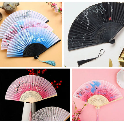 Elegant Floral Hand Fan | Traditional Japanese Style with Intricate Design | Perfect Accessory for Comfort and Style 2