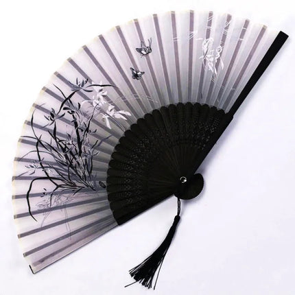 Elegant Floral Hand Fan | Traditional Japanese Style with Intricate Design | Perfect Accessory for Comfort and Style 4