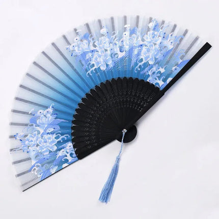 Elegant Floral Hand Fan | Traditional Japanese Style with Intricate Design | Perfect Accessory for Comfort and Style 9